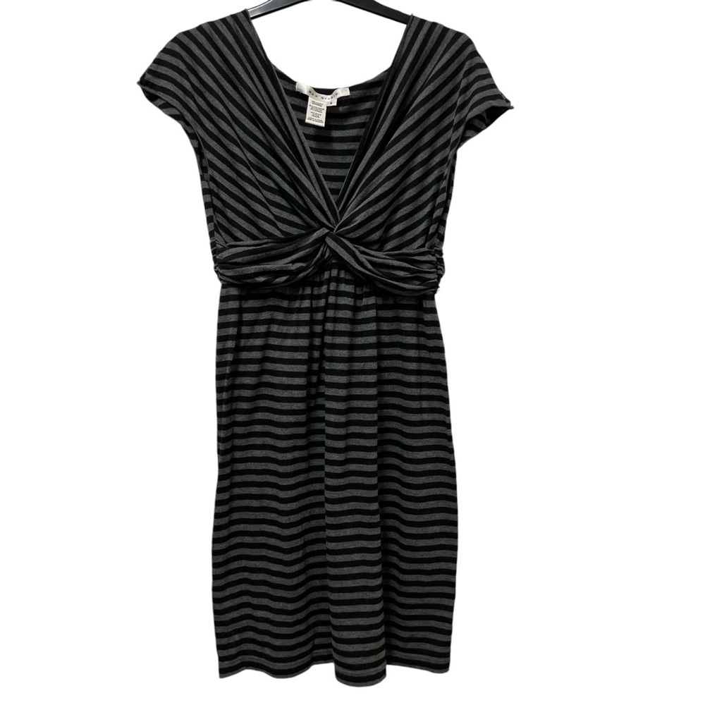 Max Studio Striped Twist Front Dress Size Small